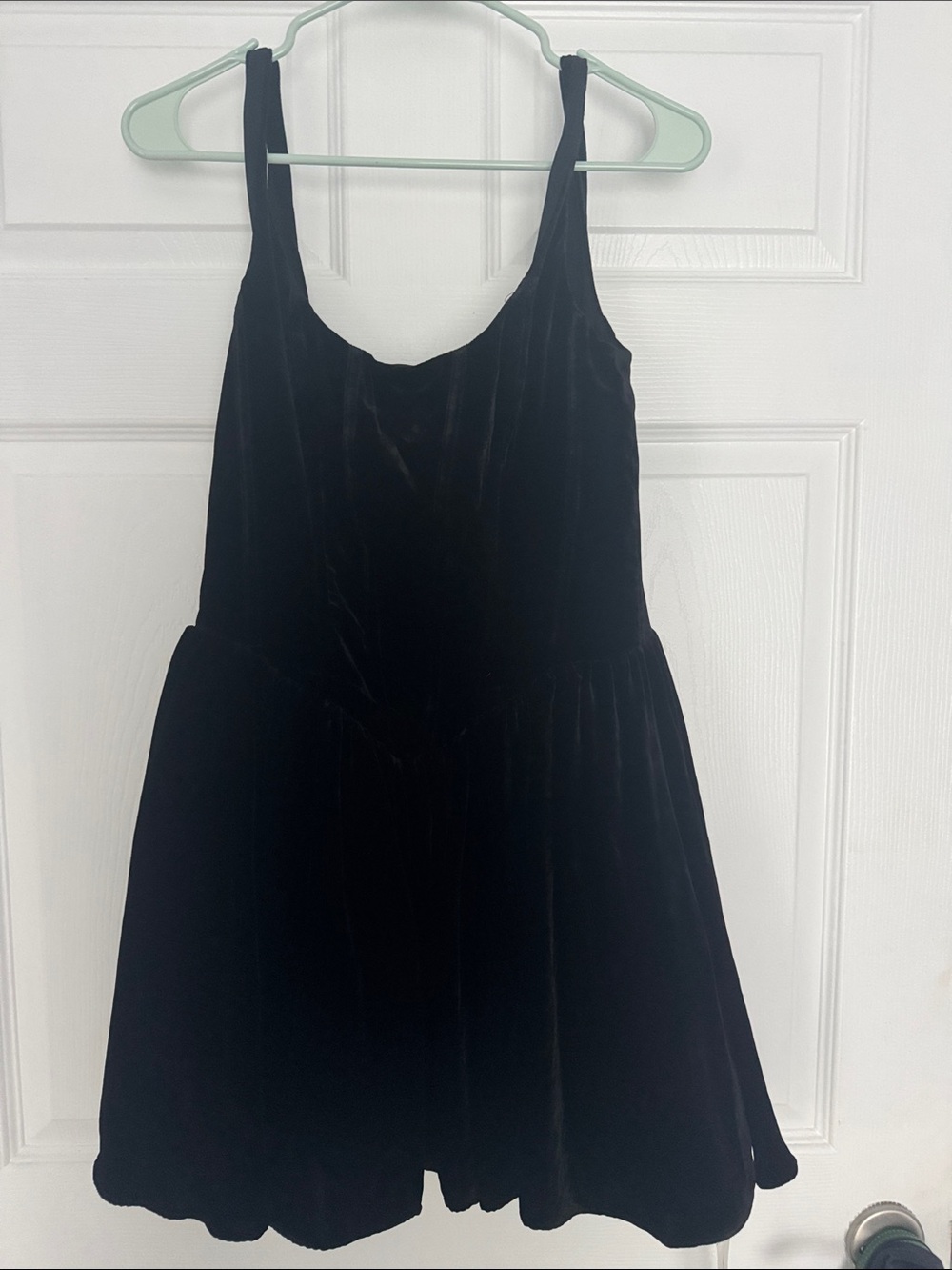 Reformation Black Velvet Sundress